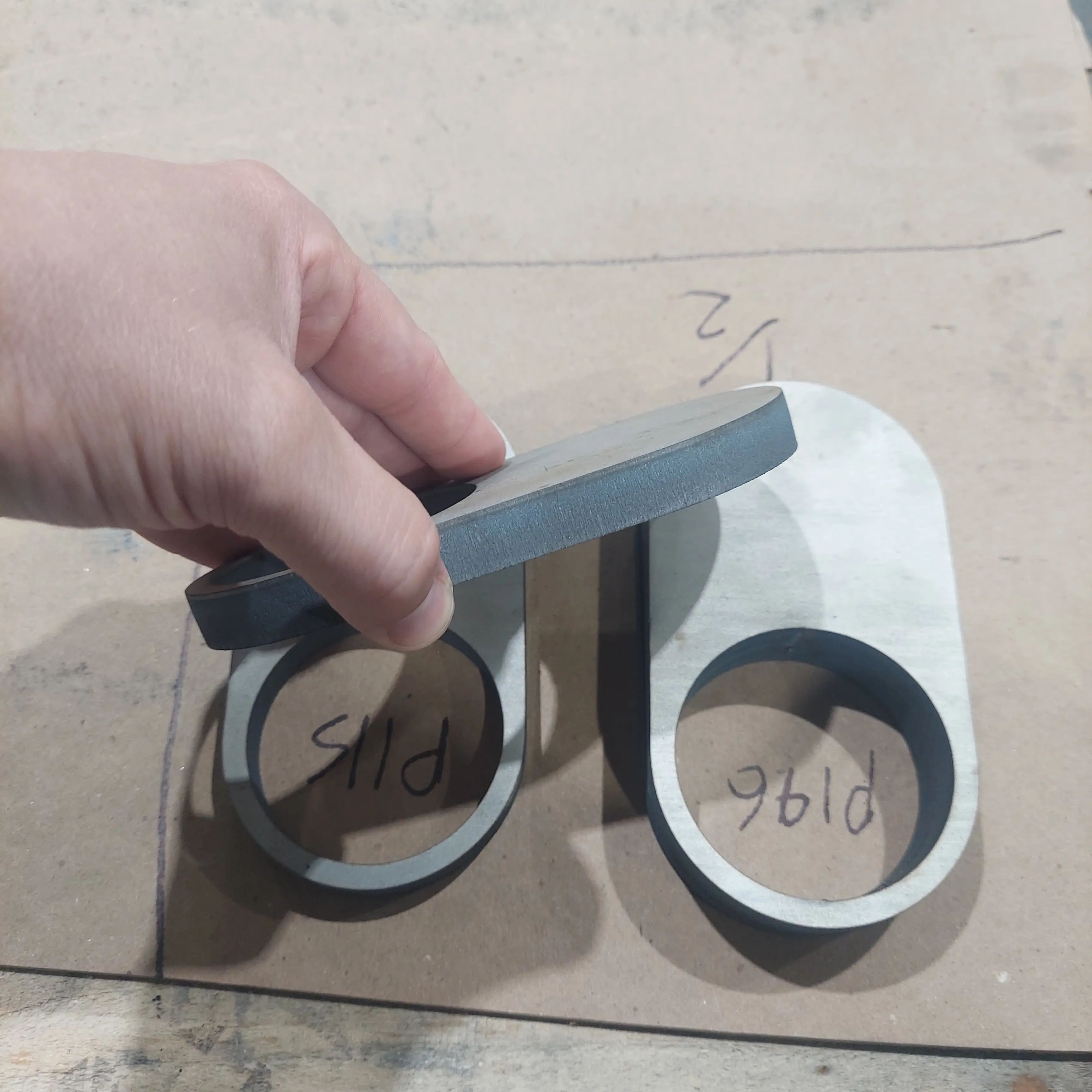 Thick laser cut stainless steel part with clean edges